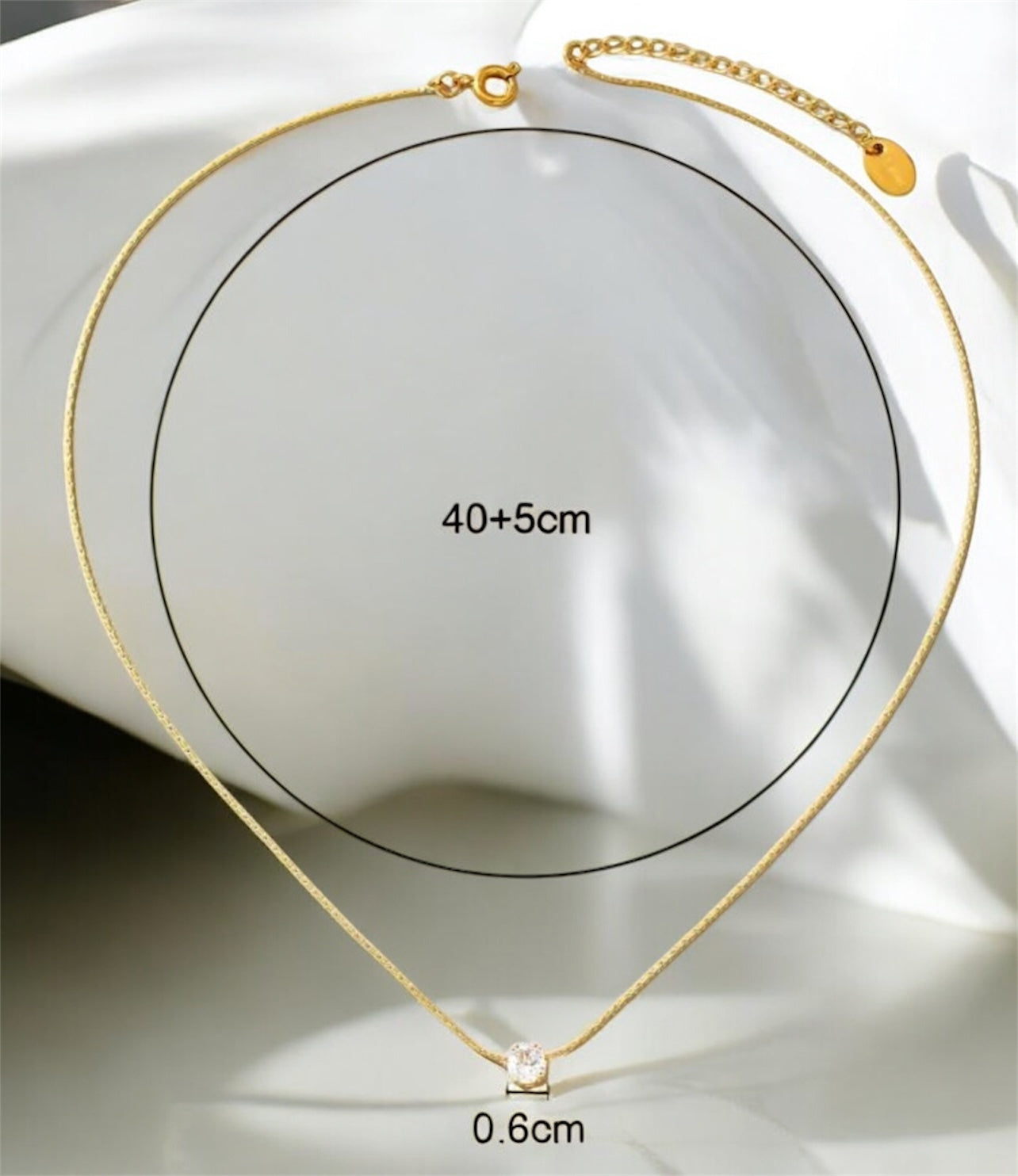 Gold-Plated Necklace & Stud Set