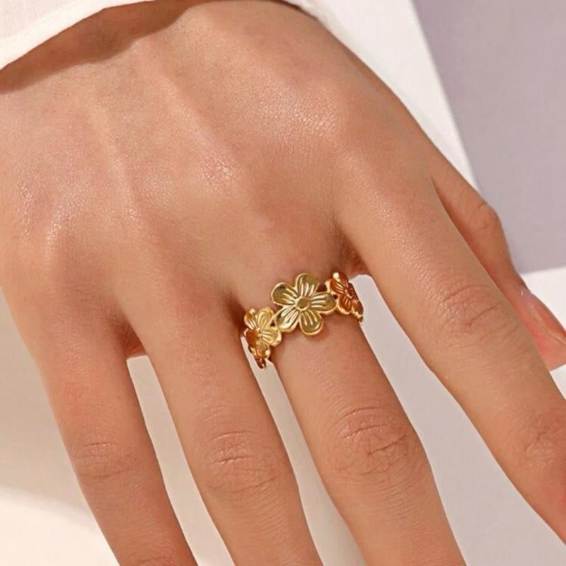 Bloom Floral Ring - Stainless Steel & Tarnish Free for Women
