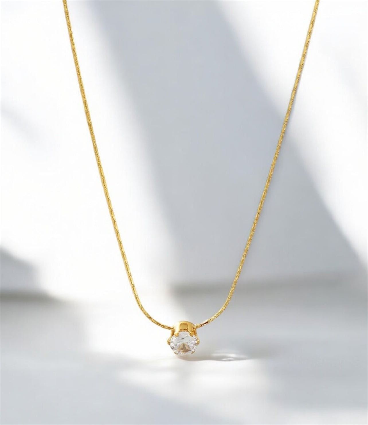 Gold-Plated Necklace & Stud Set