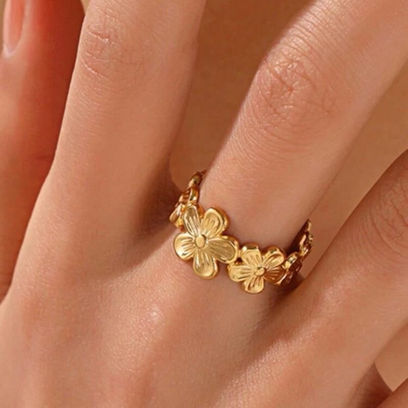 Bloom Floral Ring - Stainless Steel & Tarnish Free for Women