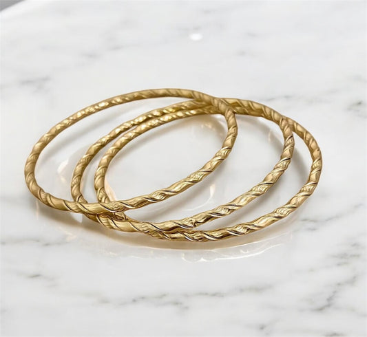 Twirl Bangles- Stainless Steel & Tarnish Free