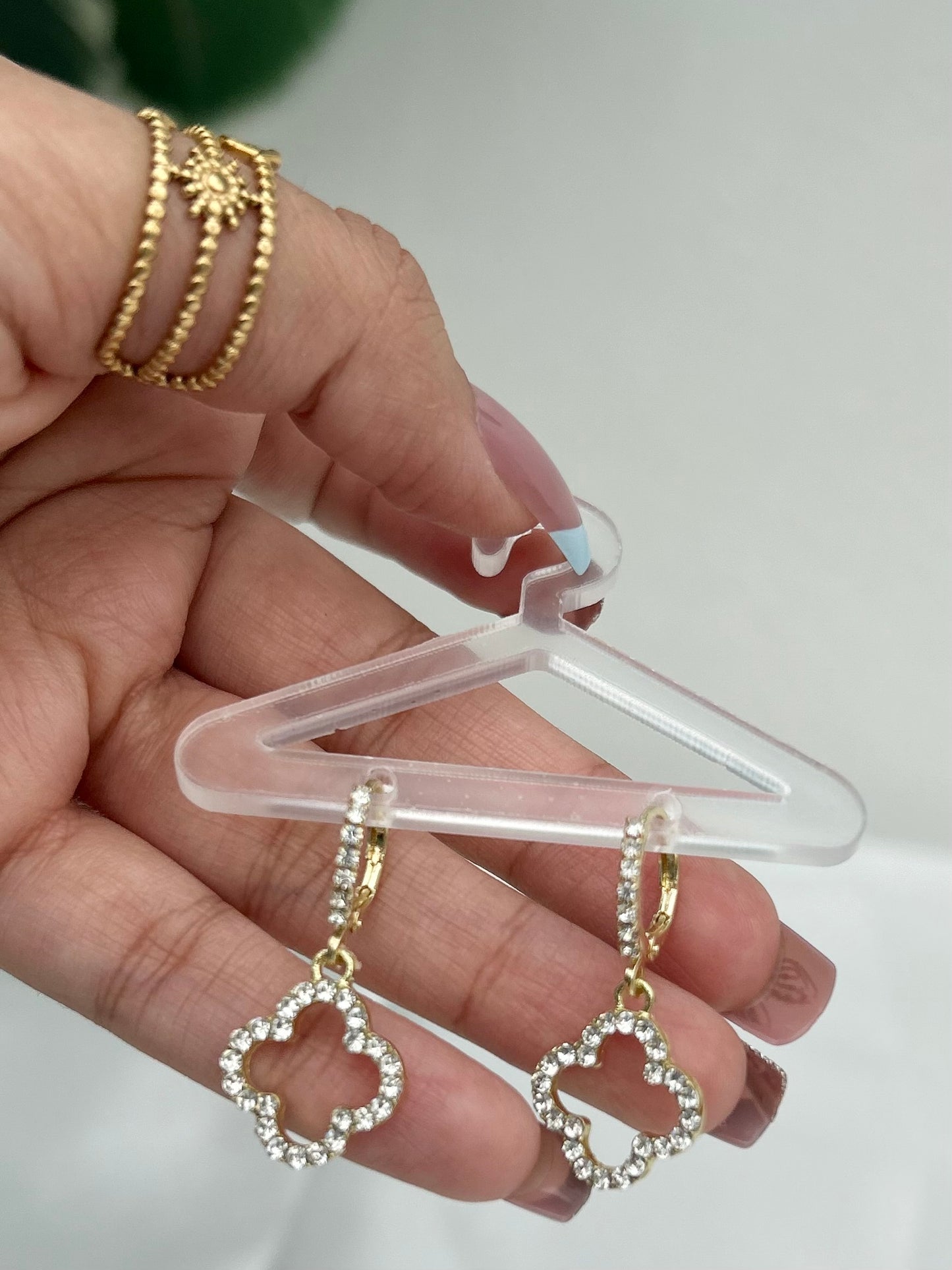 Crystal Stud Hoops