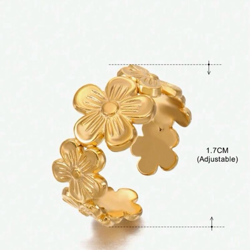 Bloom Floral Ring - Stainless Steel & Tarnish Free for Women